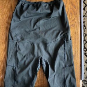 High waisted maternity biker shorts